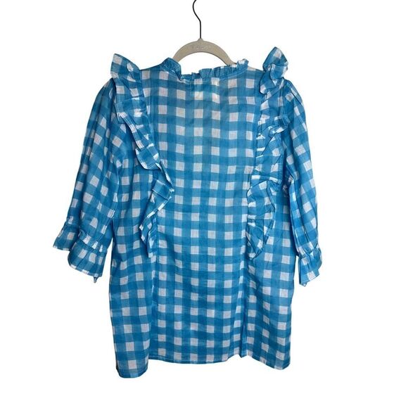 SZ Blockprints Hartley Top in Cornflower Blue Gingham NWT Sz. S - Picture 4 of 6